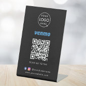 Signe De Table Paiement du code QR Venmo | Analyse noire pour pay