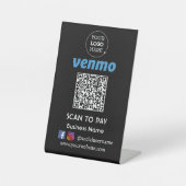 Signe De Table Paiement du code QR Venmo | Analyser pour payer (Recto)