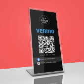 Signe De Table Paiement du code QR Venmo | Analyser pour payer le