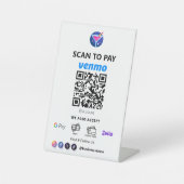 Signe De Table Paiement d'un code QR unique | Analyse blanche pou (Recto)