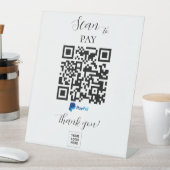 Signe De Table Paiement minimum Paypal code QR Signal piédestal (In SItu)