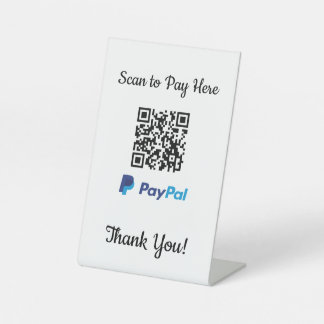 Signe De Table Paiement mobile Paypal | Analyser pour payer