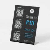 Signe De Table Paiement par Code QR - Logo de l'entreprise pour l (Recto)