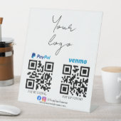 Signe De Table Paiement par code QR | logo de paiement par scan (In SItu)