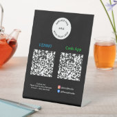 Signe De Table Paiement par code QR - Logo d'entreprise pour paye (In SItu)