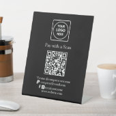Signe De Table Paiement par code QR noir | Paiement professionnel (In SItu)