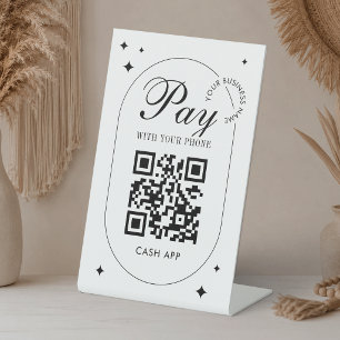 Signe De Table Paiement par code QR Venmo Minimaliste Scanner pou