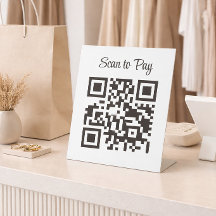 Paiement par scan de code QR minimaliste