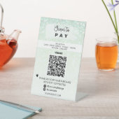 Signe De Table *~* PAIEMENT QR Table supérieure Tente Piéton Sign (In SItu)