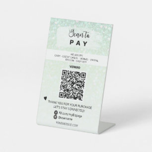 Signe De Table *~* PAIEMENT QR Table supérieure Tente Piéton Sign