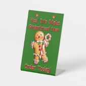 Signe De Table Pain d'épice de Noël entièrement modifiable Hommes (Recto)