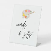 Signe De Table Paint Anniversaire Cartes et Cadeaux Signal (Recto)