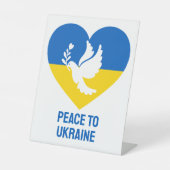 Signe De Table Paix textuelle à l'Ukraine (Recto)