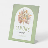 Signe De Table Palm séché pampas herbe sauge mariage vert Faveurs (Recto)