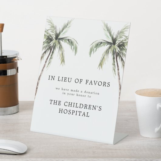 Signe De Table Palm Tree Tropical | En remplacement de faveurs (In SItu)