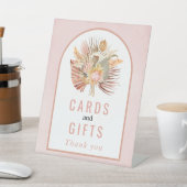 Signe De Table Palmier séché, pampas herbe douce rose mariage (In SItu)