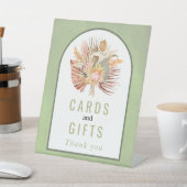 Signe De Table Palmier séché, pampas herbe sauge vert mariage (In SItu)