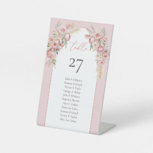 Signe De Table Pampas boho arche chic pampas eucalyptus