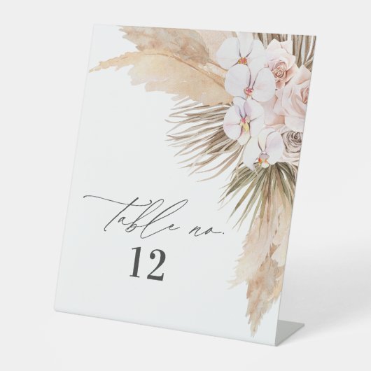 Signe De Table Pampas botanique séché botanique naturel botanique (Recto)