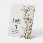 Signe De Table Pampas eucalyptus élégant numéro de table de maria (Recto)
