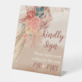 Signe De Table Pampas Grass Terracotta Boho Chic Wedding Party (Recto)