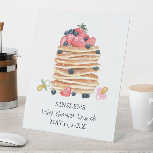 Signe De Table Pancakes et Pacificateurs Baby shower Brunch Bienv (In SItu)