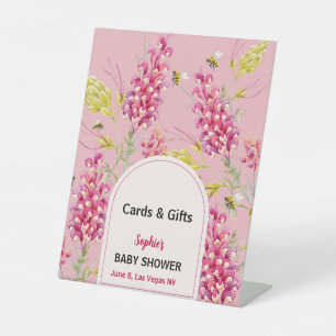 Signe De Table Pancarte Cartes et Cadeaux Fleurs Roses Abeille Bo