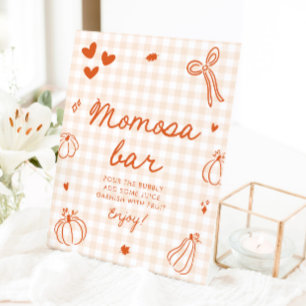 Signe De Table Pancarte de bar Momosa Orange d'automne Un Petit C