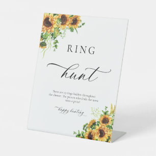 Signe De Table Pancarte de chasse à l'anneau pour mariage de tour