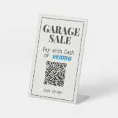 Signe De Table Pancarte de code QR pour vente de garage | Paiemen (Recto)
