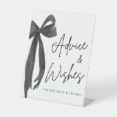 Signe De Table Pancarte de conseils et de vœux de Coquette à arc  (Recto)