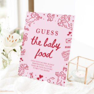 Signe De Table Pancarte de devinette de nourriture pour bébé à la