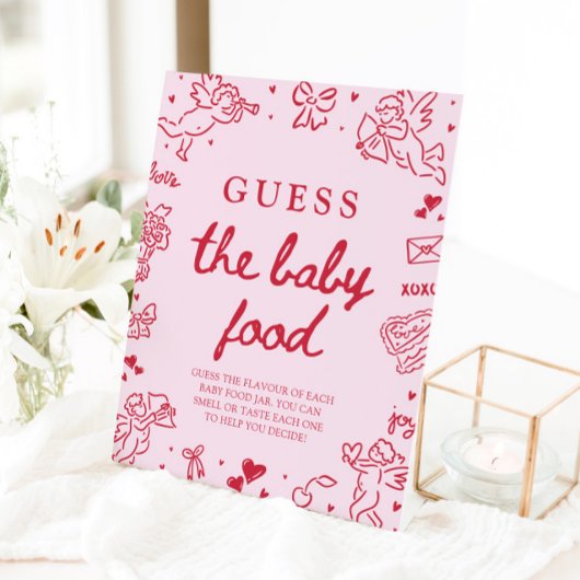 Signe De Table Pancarte de devinette de nourriture pour bébé à la