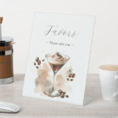 Signe De Table Pancarte de Faveurs de Fête pour Martini Espresso (In SItu)