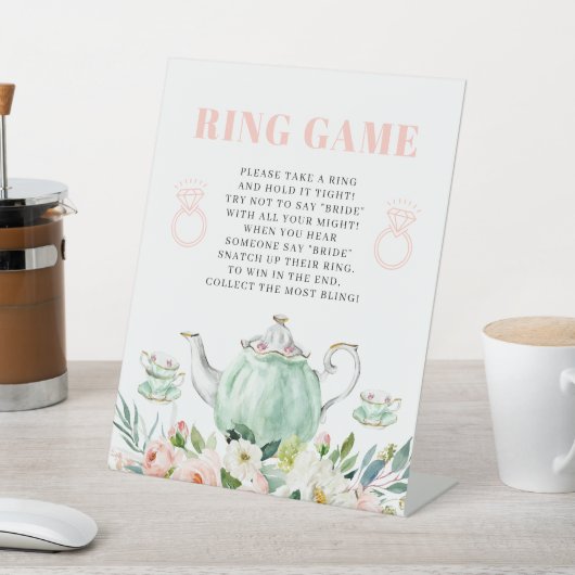 Signe De Table Pancarte de jeu de l'anneau pour une garden-party (In SItu)