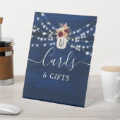 Signe De Table Pancarte de mariage Rustic Navy pour cartes et cad (In SItu)