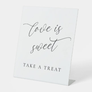 Signe De Table Pancarte de piédestal de table Love Is Sweet – Des