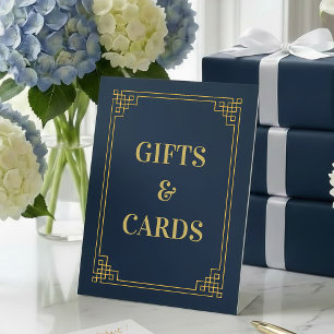 Signe De Table Pancarte de piédestal pour cadeaux et cartes Chic