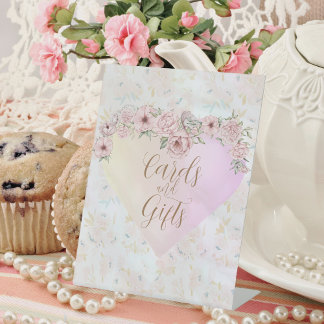 Signe De Table Pancarte de piédestal pour la douche de mariée Bou