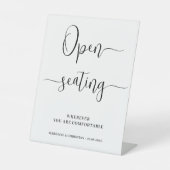Signe De Table Pancarte de podium de mariage avec placement libre (Recto)