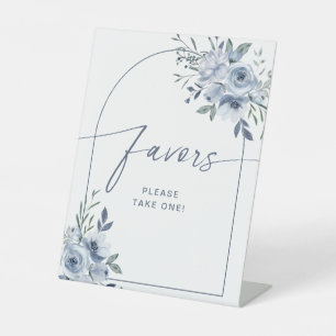 Signe De Table Pancarte de salle de fête de mariage Dusty Blue Fa