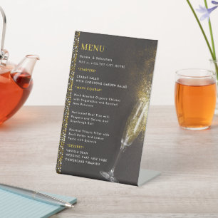 Signe De Table Pancarte de table avec code QR Présentoir de men