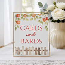 Pancarte de table Cadeaux Cartes de pommeraie 8x10