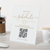 Signe De Table Pancarte de table de programme de mariage à code Q (In SItu)