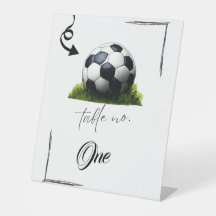 Pancarte de table pour amateurs de football