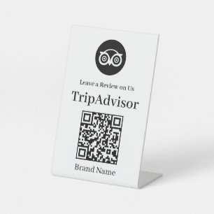 Signe De Table Pancarte de table QR de commentaire Tripadvisor