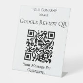 Signe De Table Pancarte de table QR minimale pour les avis Google (Recto)