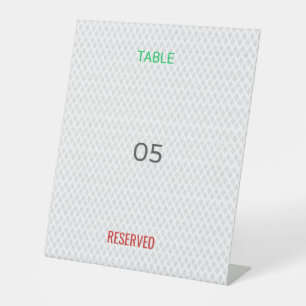 Signe De Table Pancarte de table Réservé Sur mesure Événeme