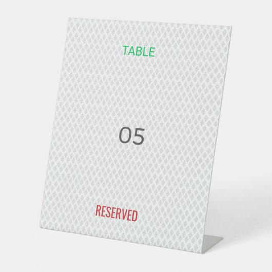 Signe De Table Pancarte de table | Réservé | Sur mesure | Événeme (Recto)