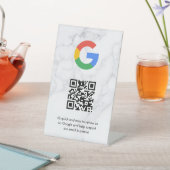 Signe De Table Pancarte de tablette de code QR de critiques Googl (In SItu)
